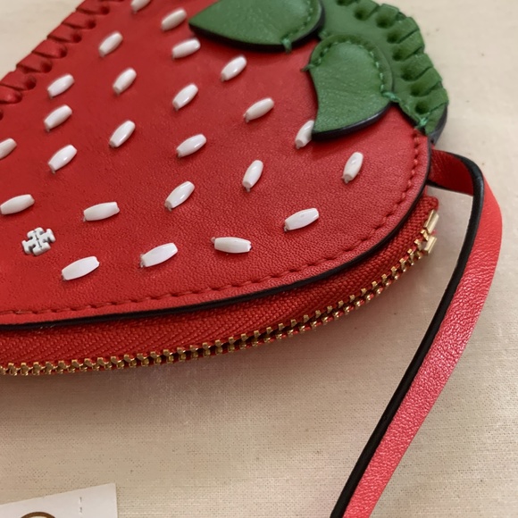 TORY BURCH Cute Strawberry Coin case -NEW- - Picture 6 of 8